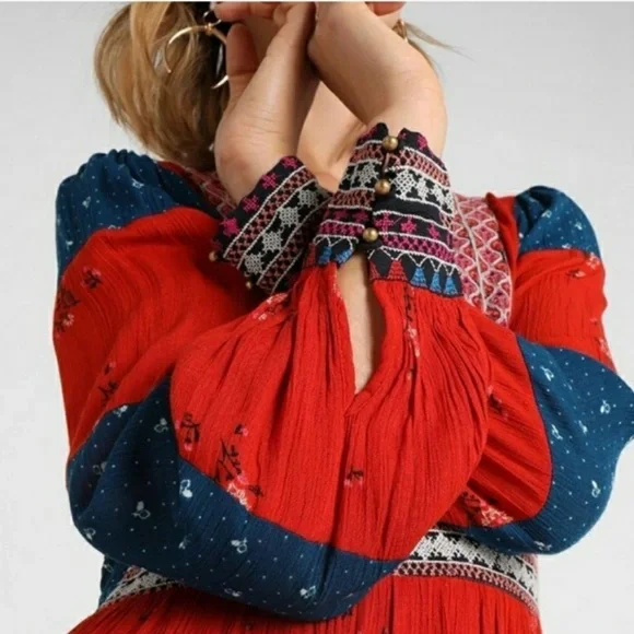 Free People x Revolve Starlight Printed Maxi Dress Rare Seen On Tori Spelling - Picture 5 of 13